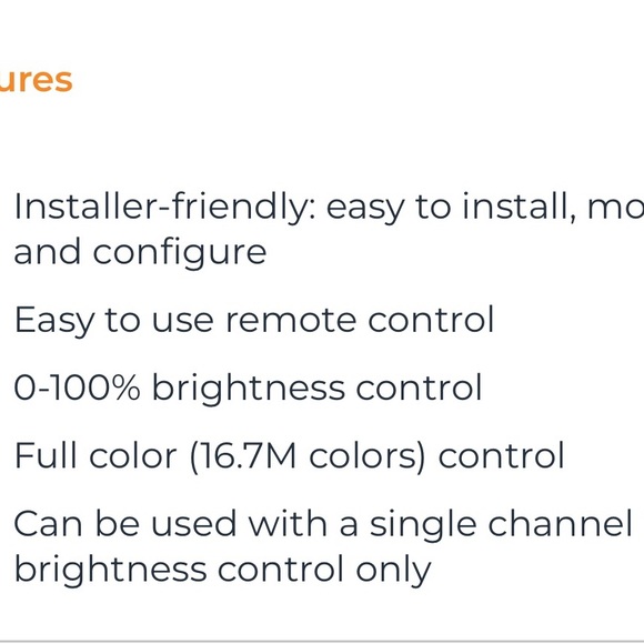 Aspect LED Touch Wireless RGG + White Controller AL CTLR Touch RHBW - Picture 7 of 8